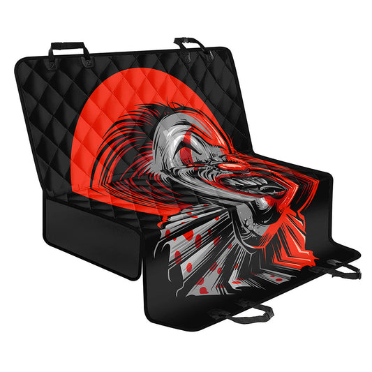 Evil Clown Print Pet Car Back Seat Cover