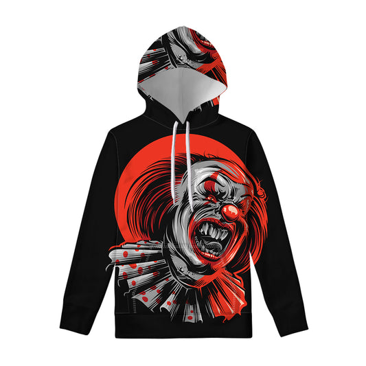 Evil Clown Print Pullover Hoodie