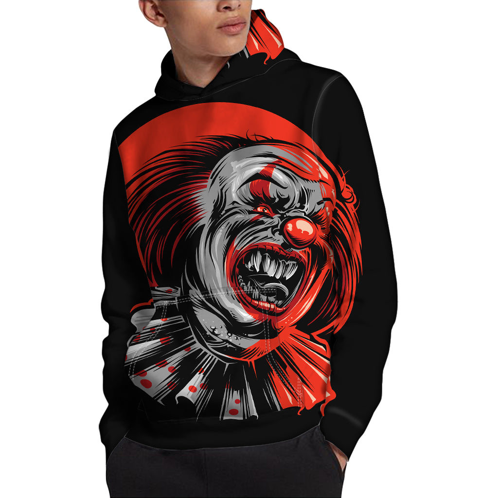 Evil Clown Print Pullover Hoodie