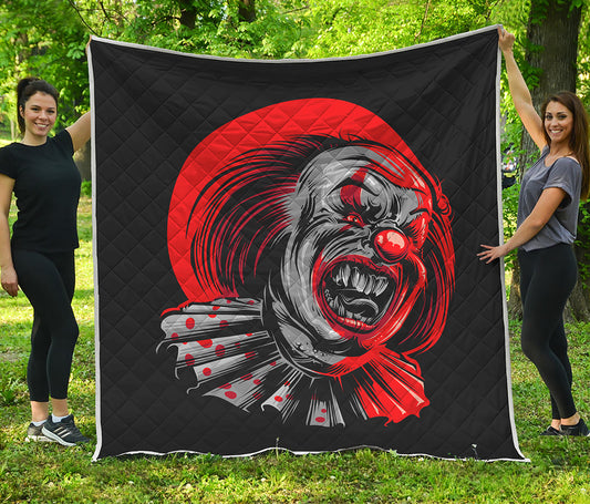 Evil Clown Print Quilt