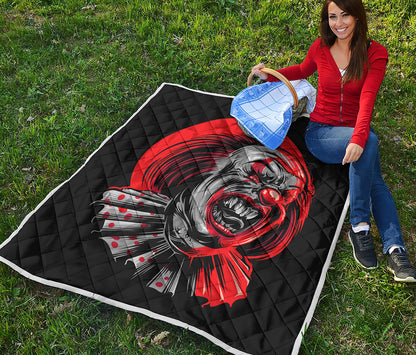 Evil Clown Print Quilt