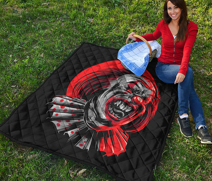 Evil Clown Print Quilt