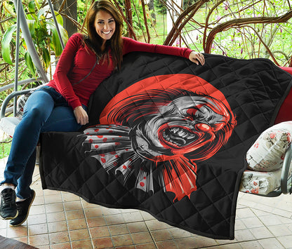 Evil Clown Print Quilt