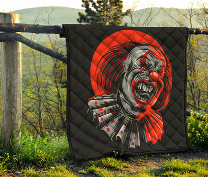 Evil Clown Print Quilt