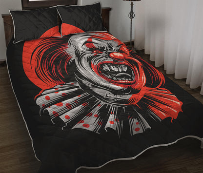 Evil Clown Print Quilt Bed Set