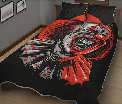 Evil Clown Print Quilt Bed Set