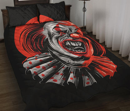 Evil Clown Print Quilt Bed Set