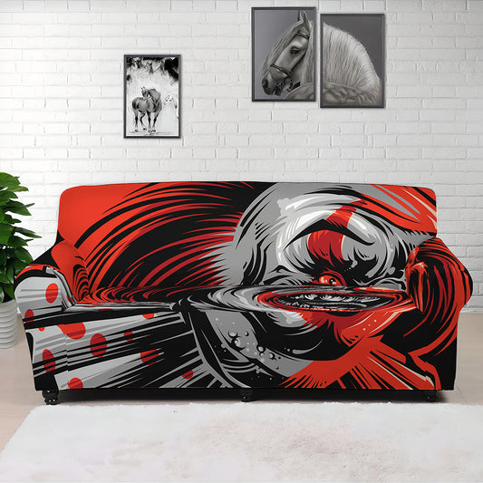 Evil Clown Print Sofa Cover