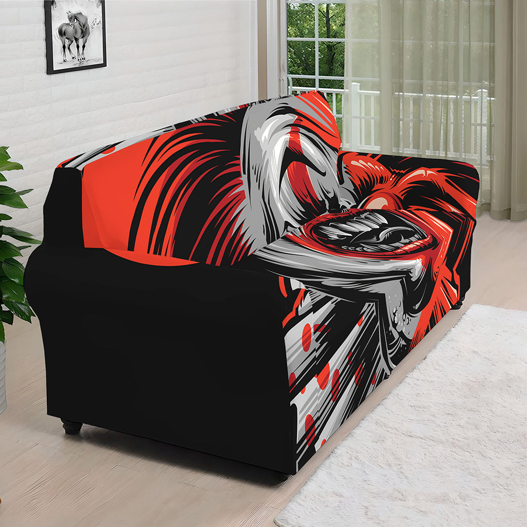 Evil Clown Print Sofa Cover