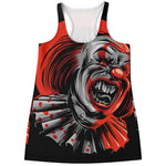 Evil Clown Print Women's Racerback Tank Top