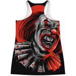 Evil Clown Print Women's Racerback Tank Top