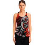 Evil Clown Print Women's Racerback Tank Top