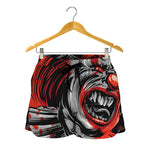 Evil Clown Print Women's Shorts