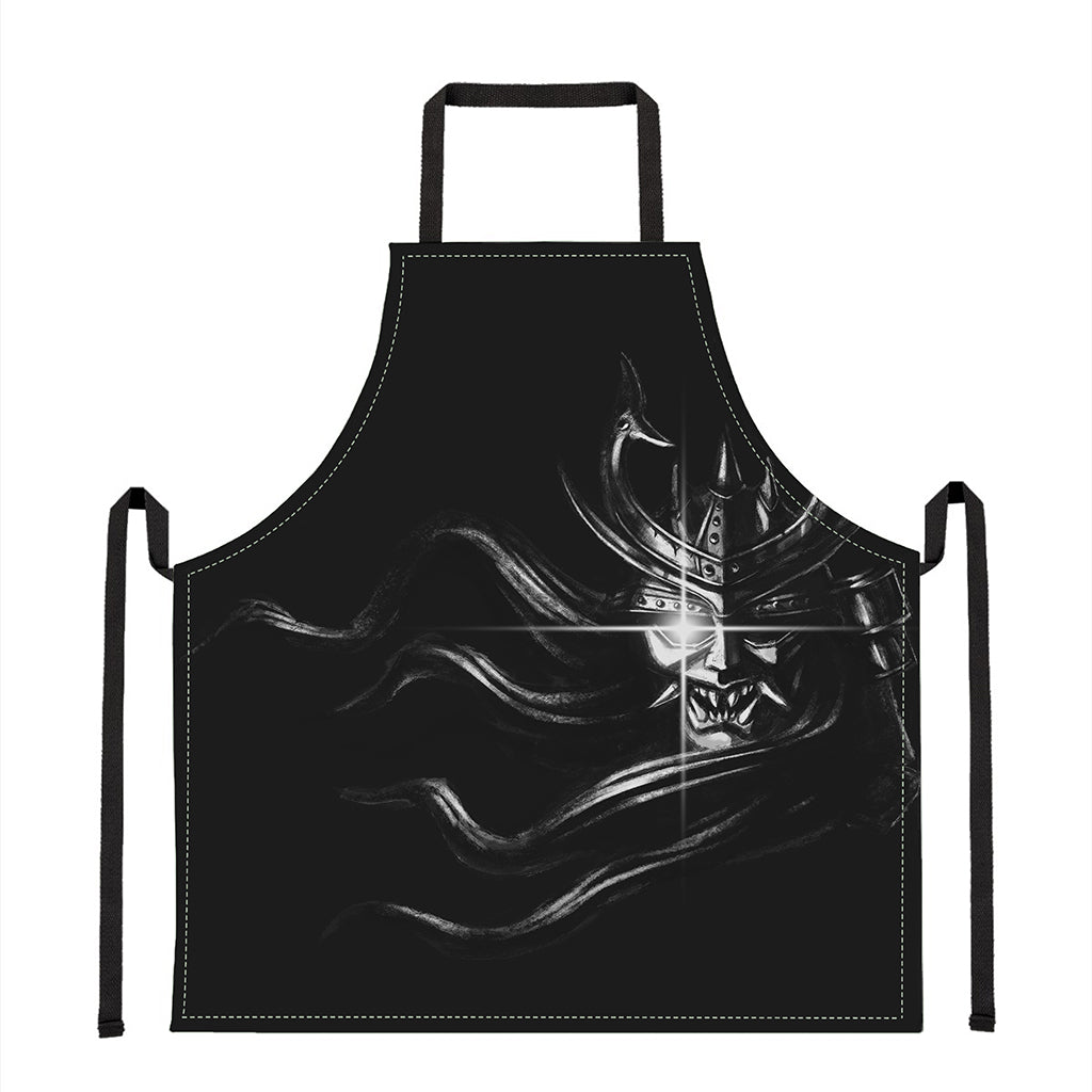 Evil Samurai Mask Print Apron