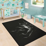 Evil Samurai Mask Print Area Rug