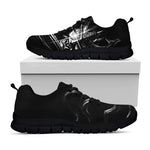 Evil Samurai Mask Print Black Sneakers