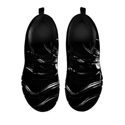 Evil Samurai Mask Print Black Sneakers