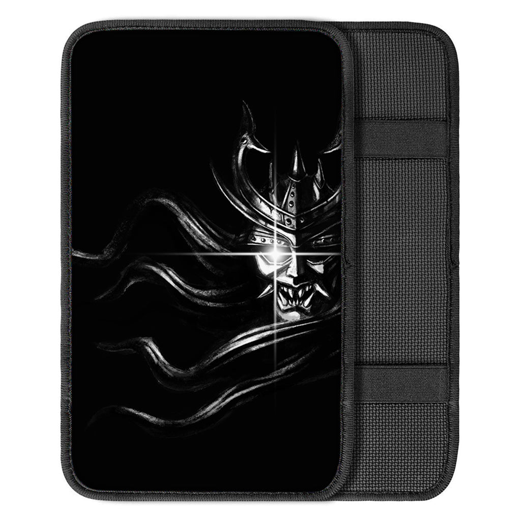 Evil Samurai Mask Print Car Center Console Cover