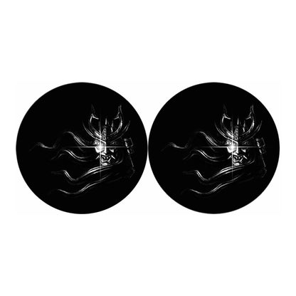 Evil Samurai Mask Print Car Coasters