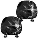 Evil Samurai Mask Print Car Headrest Covers