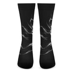 Evil Samurai Mask Print Crew Socks
