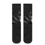 Evil Samurai Mask Print Crew Socks