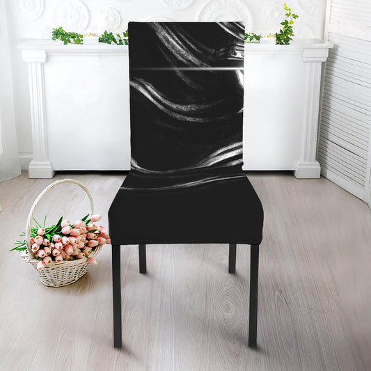 Evil Samurai Mask Print Dining Chair Slipcover