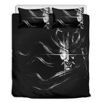 Evil Samurai Mask Print Duvet Cover Bedding Set