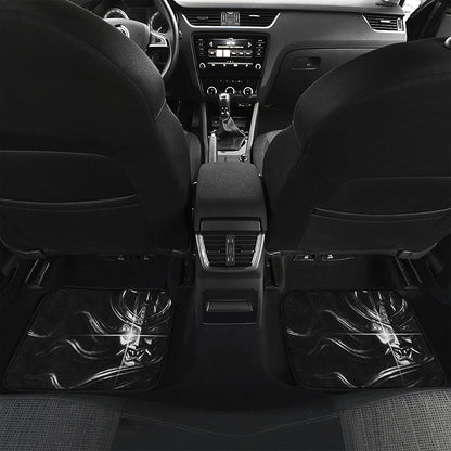 Evil Samurai Mask Print Front and Back Car Floor Mats