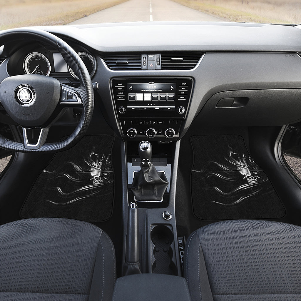 Evil Samurai Mask Print Front Car Floor Mats