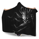 Evil Samurai Mask Print Hooded Blanket