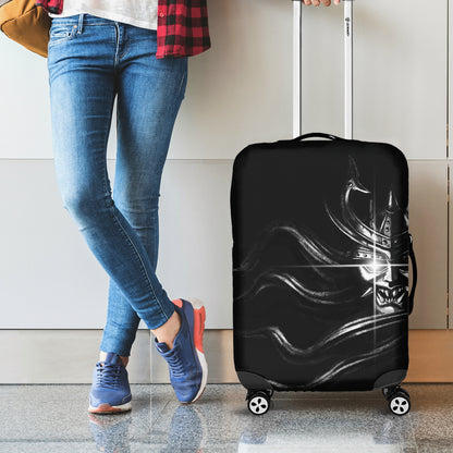 Evil Samurai Mask Print Luggage Cover
