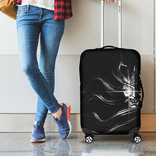 Evil Samurai Mask Print Luggage Cover