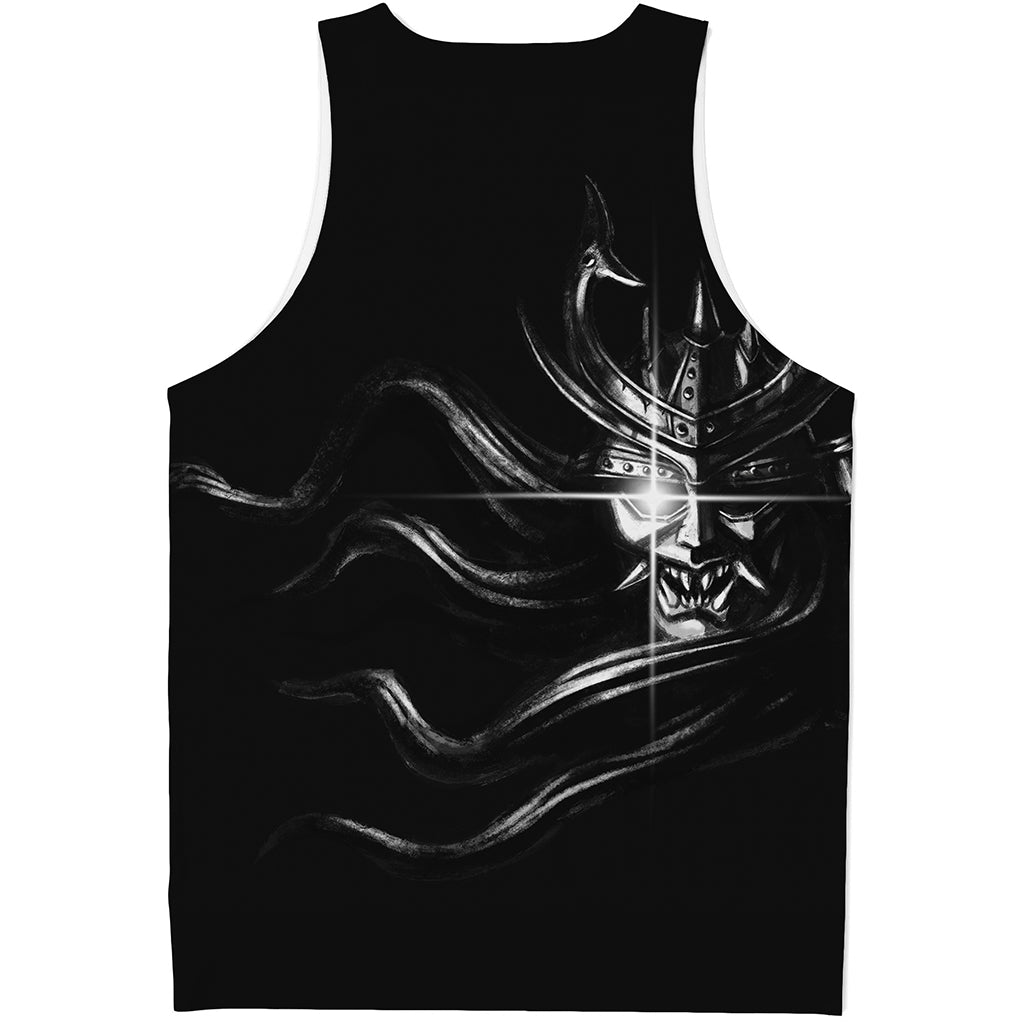 Evil Samurai Mask Print Men's Tank Top