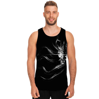 Evil Samurai Mask Print Men's Tank Top