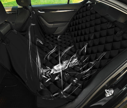 Evil Samurai Mask Print Pet Car Back Seat Cover