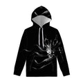 Evil Samurai Mask Print Pullover Hoodie