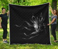 Evil Samurai Mask Print Quilt