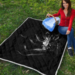 Evil Samurai Mask Print Quilt