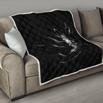 Evil Samurai Mask Print Quilt