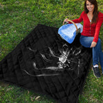 Evil Samurai Mask Print Quilt