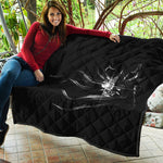 Evil Samurai Mask Print Quilt
