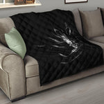 Evil Samurai Mask Print Quilt