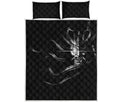 Evil Samurai Mask Print Quilt Bed Set