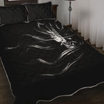 Evil Samurai Mask Print Quilt Bed Set