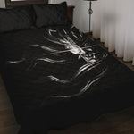 Evil Samurai Mask Print Quilt Bed Set
