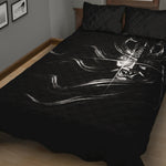 Evil Samurai Mask Print Quilt Bed Set