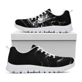 Evil Samurai Mask Print White Running Shoes
