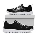 Evil Samurai Mask Print White Sneakers
