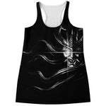 Evil Samurai Mask Print Women's Racerback Tank Top